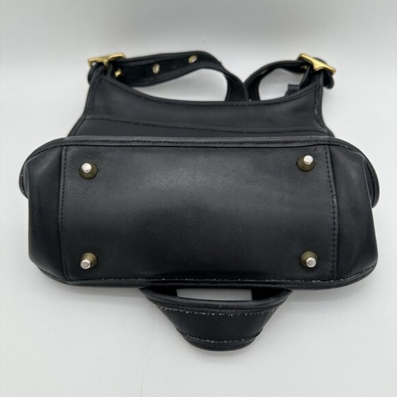 Coach Vintage Legacy Zip 9966 Black Leather Crossbody Shoulder Bag - Picture 5 of 8